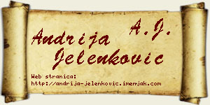 Andrija Jelenković vizit kartica